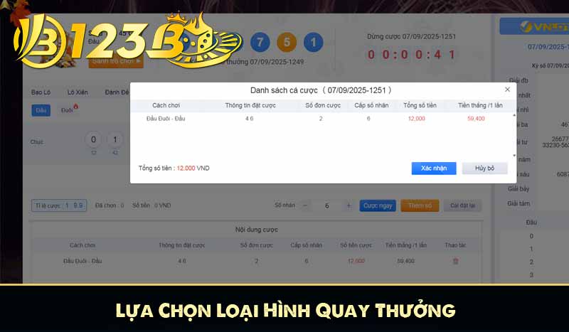Lựa Chọn Loại Hình Quay Thưởng